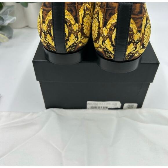 Men\'s Versace BAROCCO print silk loafers\'s size 45 made in Italy main image 9